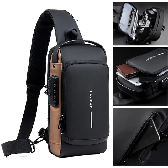 Men Anti Theft Chest Bag Shoulder